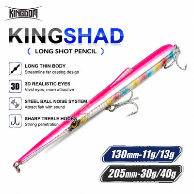 Kingdom Sinking Floating Fishing Lures Pencil Hard | SAMAG