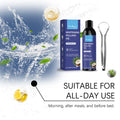 Coconut Oil Pulling Mouthwash With Mint Tongue Scraper Alcohol Free Teeth Whitening Oral Rinse Non-greasy For Fresh Breath Healthy Gum Soothing Gums Natural Fluoride Free Anti Plaque Clean Mouth Wash Vegan Travel Size New