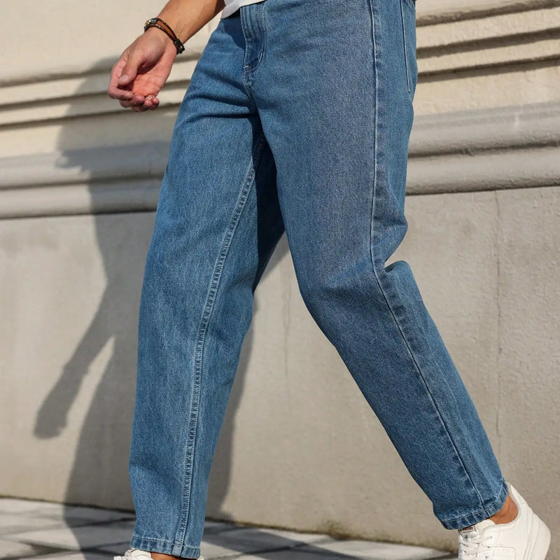Men's Jeans Are Made of Classic Blue Denim Fabric | SAMAG