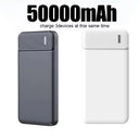 50000mAh High Capacity Power Bank Fast Charging Portable Charger External Battery for IPhone Samsung and Xiaomi Powerbank New