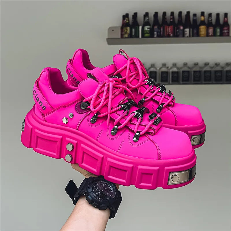 Trend Platform Sneakers for Men Punk Muffin Shoes Male European Style Designer Shoes Man Street Original Men's Skateboard Shoes