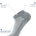 6 Pairs Breathable Men's Socks Short Ankle Elastic Solid Color Mesh High Quality Business Unisex Sokken Plus Size EU38-47
