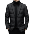 Winter Men's Coldproof Windproof Down Jacket Suit Scarf Collar Simple Down Jacket  Male Clothing