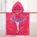 1 Cartoon Hooded Bathrobe Suitable for Boys and Girls, Can Be Unfolded into a Flat Blanket, Polyester Fiber Bath Towel, Children's Small Cape, Water-Absorbent Quick-Dry Beach Towel, Cute Cartoon Swimming Bathrobe for Babies,