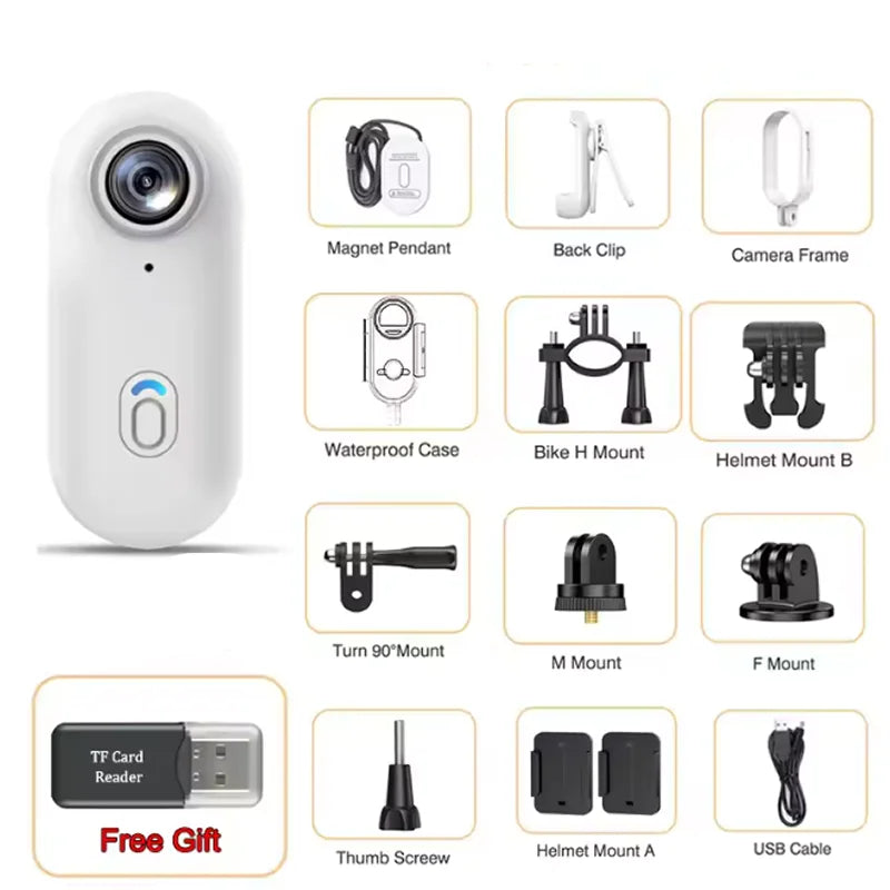 4K Outdoor Sports Camera 1080P Mini Camera In Helmet Motorcycle Bike Filming Waterproof  Bicycle Action Video Recording Body Cam