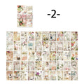 Mr. Paper 100pcs/book Vintage Character Message Card Beautiful Flowers European Style Hand Account Material Memo Pad