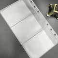 A5A6  5Pcs Binder Zipper Folders For 6-Ring Notebook Binder Transparent Loose Leaf Document Filing Bags