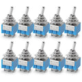 10pcs ON-OFF-ON / ON-ON Miniature Toggle Switches Mini MTS-102 103 202 203 Power Button Switch Car