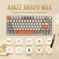 AJAZZ AK820 MAX Wireless office gaming esports mechanical keyboard hot-swappable RGB color settings suitable for PC and laptops