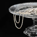 YWYC 2.5 - 3.5mm Rice Shape Freshwater Pearl Necklaces 40cm Length 925 Sterling Silver Collar for Women - Visuel 4 | SAMAG