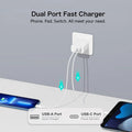 5-1Pcs USB C Charger Block Dual Port PD3.0 Adapter for iPhone 16 15 Samsung Type C Charger USB A QC3.0 Wall Charger Fast Charger