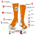 OEM Logo Crew Socks Men Running Sport Socks Cycle Athletic Custom Logo Basketball Socks