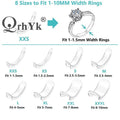 8 Sizes Silicone Invisible Clear Ring Size Adjuster Tighten Reducer Jewelry Tool