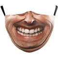 Smile Print Mask With Pocket Unisex Funny 3d Masks For Women Adult Face Scarf Adult Protec Mouthmask Outdoor Party Cosplay Mask