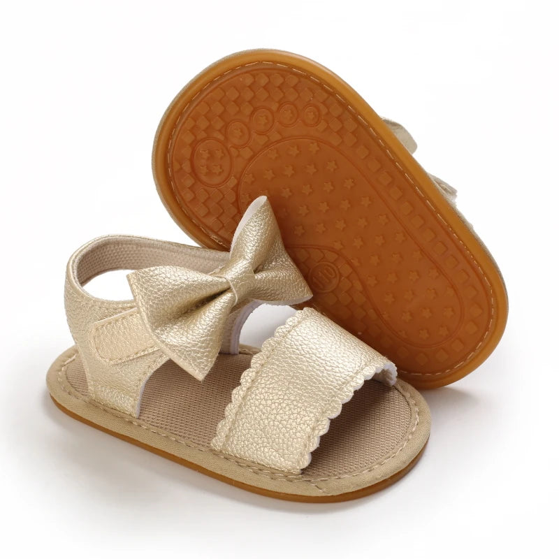 Gold Color Theme Christening baby Shoes for 1 Year Old Newborn Baby Baptismal Shoes for Girl Kids