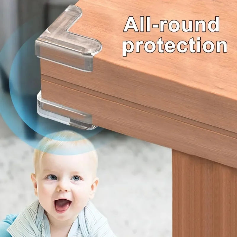 safety Baby Safety Silicone Table Corner Protector Furniture  Protection Cover Transparent Children Anti Collision Edge Guards