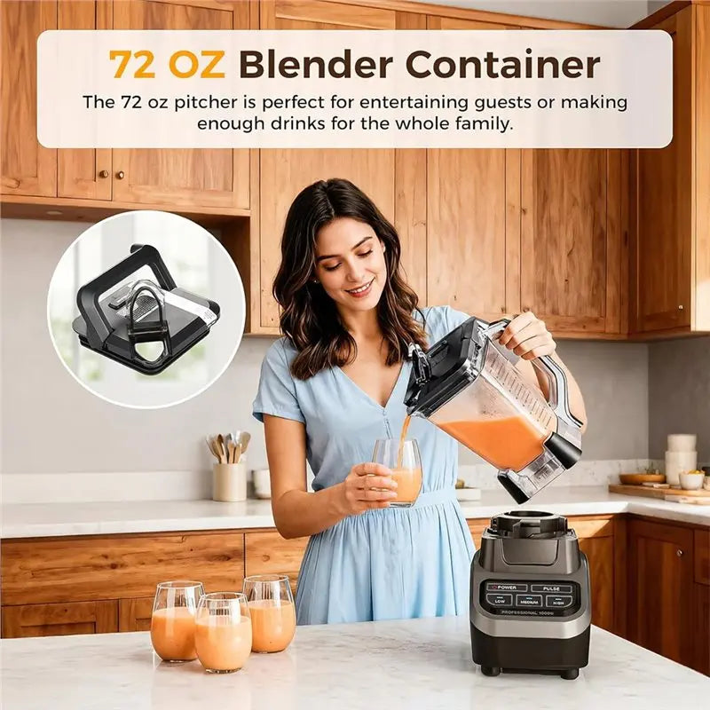 【TODAY ONLY】For Ninja Blender Replacement 72Oz XL Pitcher With Lid And 6-Blade Assembly For Models BL660, BL770, BL771, BL773, B