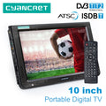 LEADSTAR D10 10inch HD Portable TV DVB-T2 ATSC ISDB-T tdt DTT Digital and Analog Mini Small Car Television Support MP4 H.265 AC3
