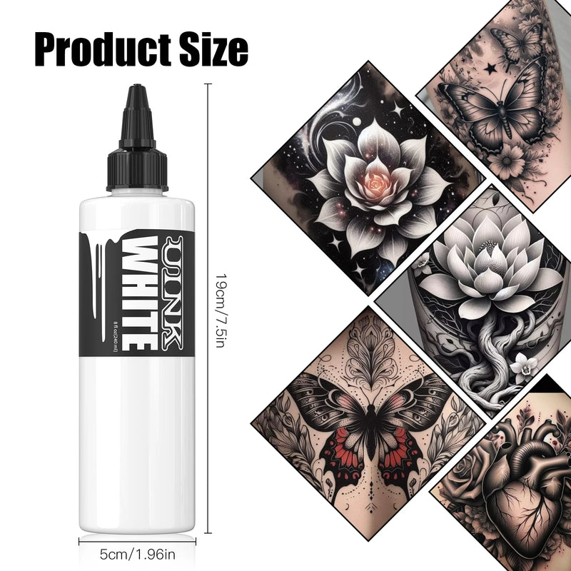 DQFART 240ml Triple Black/Withe Professional Tattoo Ink For Permanent Semi-permanent Skin Body Art Pigment Tattoo Supplies