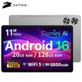 SVITOO Tablet 2026 Android 16 11 Inch 90Hz HD IPS Screen Unisoc T7250 Octa-Core Processor 4GB Physical RAM + 16GB Virtual RAM 128GB ROM 1TB Expandable 8800mAh Battery 2.4GHz 5GHz Dual Band WiFi 5 Bluetooth 5.0 GPS Widevine L1