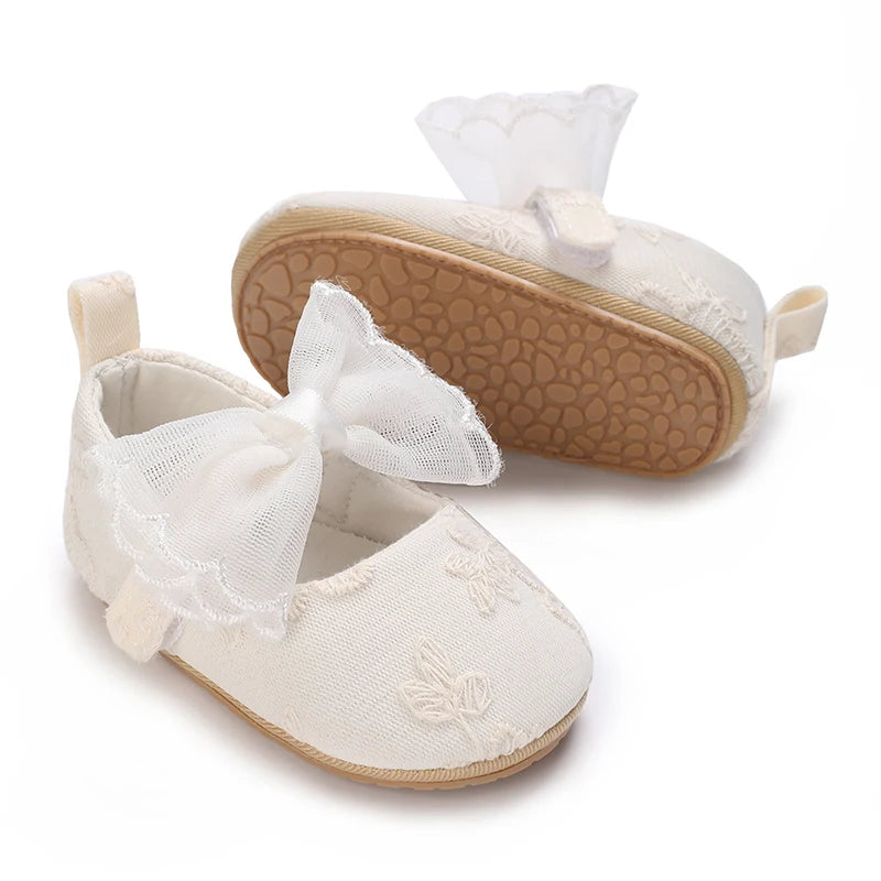 NEW Baby Baptist Shoes Girl Boy Shoes Lace Rubber Sole Anti-slip Toddler First Walkers Infant Crib Shoes Newborn Girl Moccasins