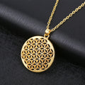 My Shape Flower of Life Mandala Necklace for Women Pendant Sacred Geometry Aesthetic Choker Fashion Jewelry Gifts Link Chain