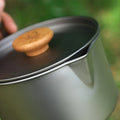 Outdoor titanium single pot portable cookware camping cookware picnic equipment supplies picnic hanging pot