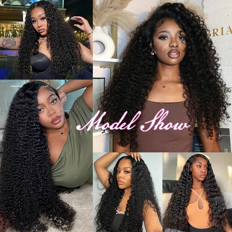 30 40 Inches Deep Wave 100%  Human Hair Bundles Remy Hair Extensions Unprocessed 1 3 4 Bundle Curly Natural Color Brazilian Hair