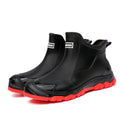 Men's Rain Boots Waterproof Boots Outdoor Non-slip Casual Ankle Boots Hiking Fishing Water Shoes Work Lightweight Rubber Boot