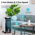 Windowless Swamp Cooler Fan Humidifier 3 Modes 3 Speeds 2 Ice Boxes 7.5h Timer Quiet Portable Bedroom Living Room Office Custom