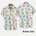 Hawaiian Men Shirts 3D Print Cartoon Cute Duck Printing | SAMAG