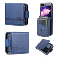 Leather Cards Solt Wallet Phone Case For Samsung Galaxy Z Flip 6 5 4 3 Flip5  Flip4  Flip6 5G Kickstand Shockproof Back Cover