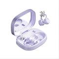 Bluetooth 6.0 Open-Ear Headphones with Makeup Mirror, Detachable Diamond Audífonos, 20Hz Bass Earphones for Women & Girls