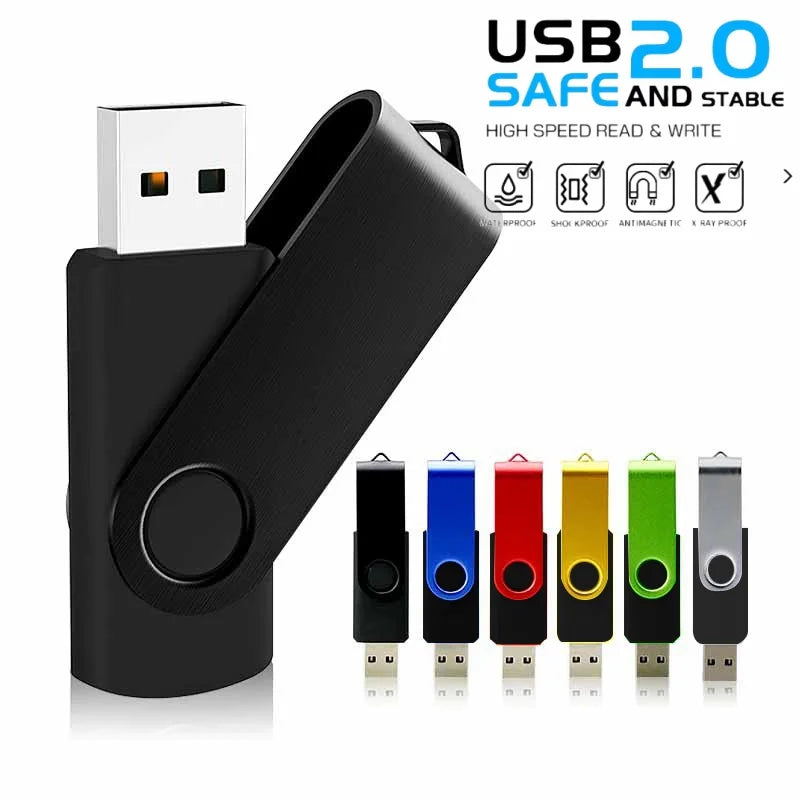 USB Flash Drives Pen Drive 512MB 1GB 2GB 4GB 8GB 16GB Pendrive Memory Stick 32GB 64GB 128GB USB Stick Free Custom Company Logo