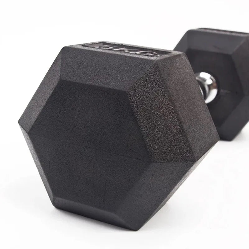 High-Quality Rubber Hexagonal Dumbbells Set 10lbs | SAMAG