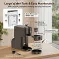 3 In 1 Coffee Capsule & Ground Coffee Brewer, 30 Oz Removable Water Tank, 4 Brew Sizes 6-12 Oz, Self-Cleaning Fast Heating Coffe