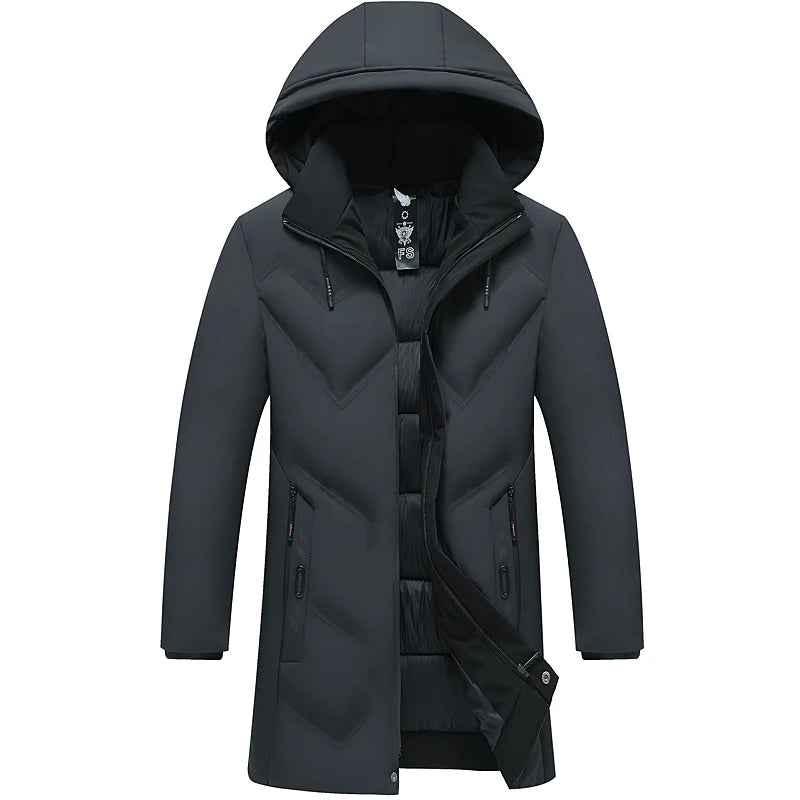 Top Grade Designer New Brand Men Parka Jacket Thick Casual Fashion Windbreaker Hooded Bubble Coats Long Mens Clothes 2025