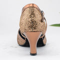 Fashion Ballroom Dance Shoes for Women Glitter Closed Toe Modern Shoe Salsa Ballroom Tango Latin Shoes for Girls Shoes Sandals