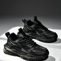 High-quality Large-sized Round-toed Thick-soled Height-increasing Shock-absorbing and Low-top New Casual Sports Shoes