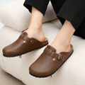Asgard Unisex Vegan Leather Clogs Fashion Non-slip Cork Footbed Mules Slippers With Arch Support Lady Cozy Casual Potato Shoes
