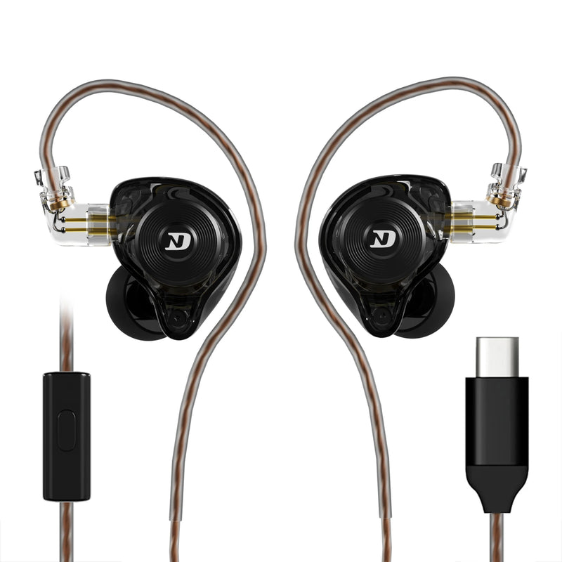 ND LEO HiFi Headphones Dynamic Drive Game Earphone Stereo Bass Earbud DJ Music Cancelling Sport Headsets with Detachable Cable