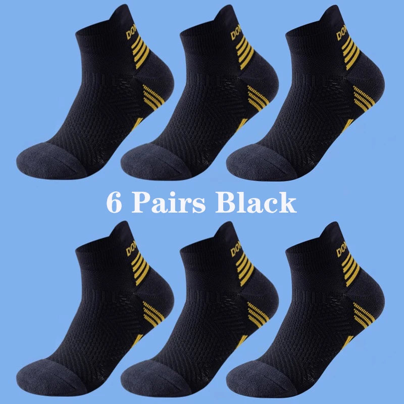 6 Pairs Marathon Running Socks Men Professional Sport | SAMAG