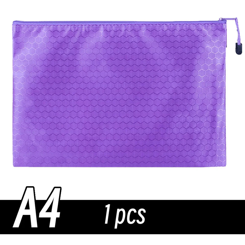 A4/A6 Pencil Bag Zipper Pouch Document Puzzle Bag Waterproof Zip File Folders Pencil Case Storage Bags School Office Supplies