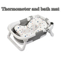 Baby Bathtub Real-time Temperature Silicone Non-Slip Foot Bath Bucket Folding Bathroom With Temperature Sensing