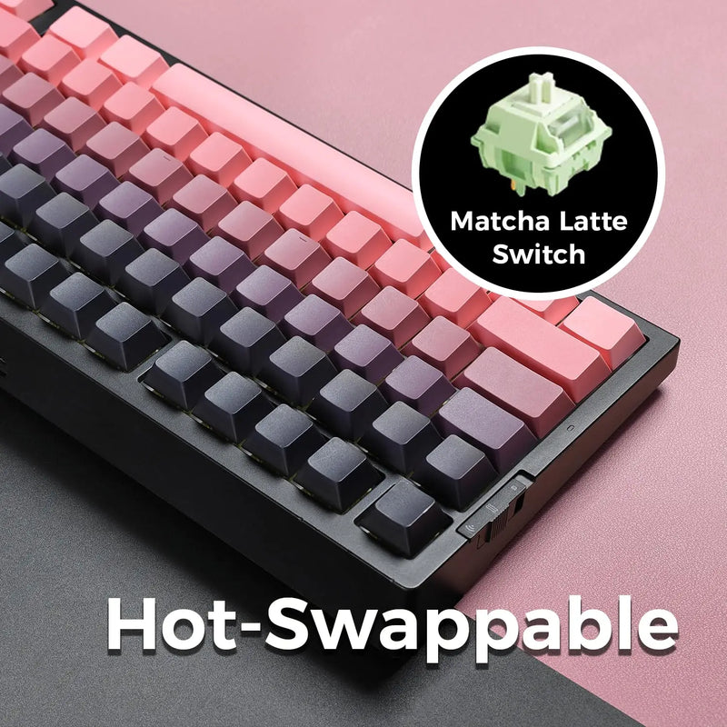 MCHOSE G75 Pro Wireless Mechanical Keyboard 75% Layout Gasket Mounted 5 Layers Dampening RGB Backlit Tri-Mode Hot Swappable