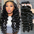 Raw Brazilian Human Hair Bundles Loose Wave 3 4 Bundle 28 30 Inch Virgin Remy Hair Extension For Women Sew In Quick Weave Bundle