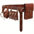 5Pcs/Set Medieval Leather Belt Waist Bag Renaissance Steampunk Vintage Waist Pack Cosplay Halloween Costume Accessories Set ﻿