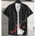 Hawaiian Men'S Shirt 3d Flower&Text Printing Beach Party | SAMAG