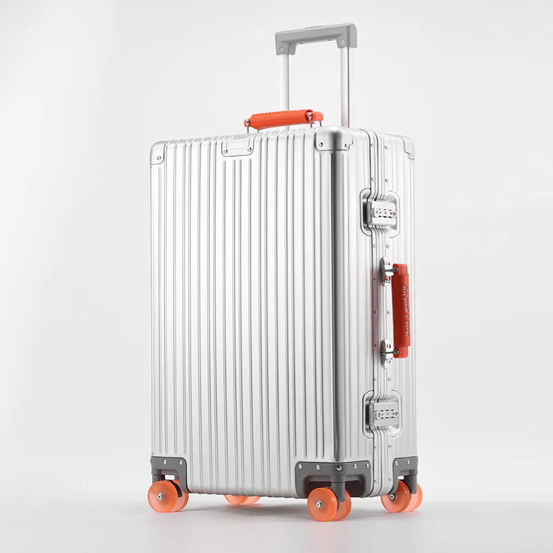 Bunnyfly 20/24/28 inch Travel Suitcase All Aluminum Rolling Luggage Boarding Box Trolley Case With Wheels Carry on Luggage