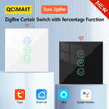 ZigBee 3.0 Curtain Roller Shutter Switch For Tubular Motors Remote Tuya Smart Life App Control Backlight Home Assistant Alexa